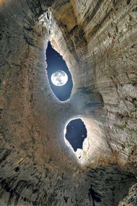 Lunar Cave Beautiful Moon Nature Look At The Moon