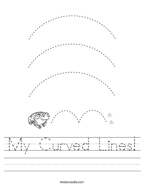 My Curved Lines Worksheet Twisty Noodle