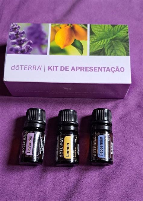 Kit Apresentação Doterra Original 3 Óleos Essenciais 5ml Cosmético Feminino Doterra Nunca