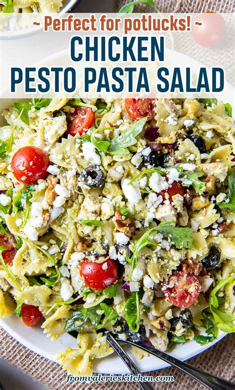 Chicken Pesto Pasta Salad Valerie S Kitchen