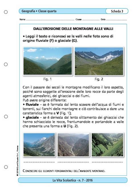 Dall Erosione Delle Montagne Alle Valli Giunti Scuola