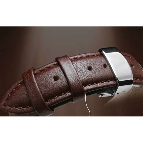 High Quality Mm Mm Mm Mm Genuine Leather Watch Strap Silver