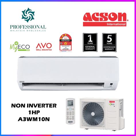 ACSON 1 0 1 5 2 0 2 5 HP Non Inverter Air Conditioner R32 AVO Series