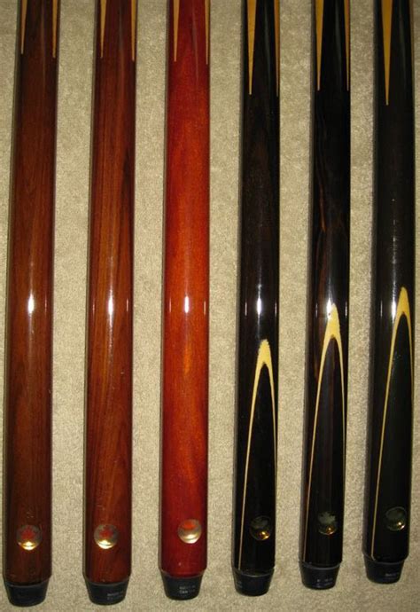 Set Of 6 One Piece Dufferin House Cues For Sale