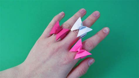 How To Make A Ring Out Of Paper Origami Ring Youtube