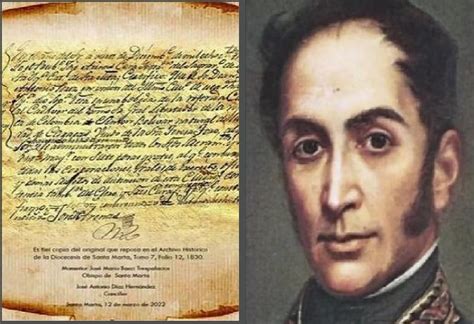 Acta De Defunción De Simón Bolívar Fue Hallada Tras 190 Años