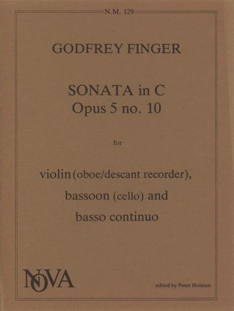 Sonate C Dur Op Von Gottfried Finger Im Stretta Noten Shop Kaufen