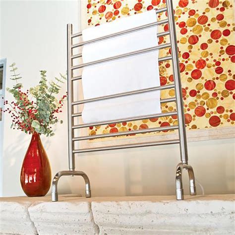 Amba Solo Safsb Freestanding Towel Warmer With Bars Brushed