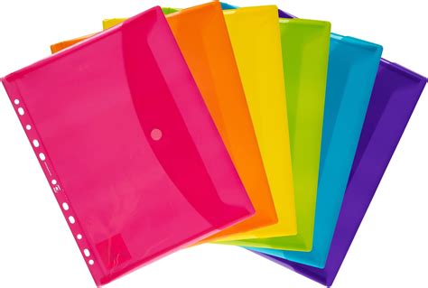 Oxford A4 Ring Binder Punched Pockets Assorted Colours Plastic