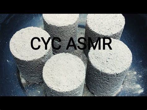 Asmr Super Soft Dusty Gritty Sand Cement Cylinders Dry Water Crunchy