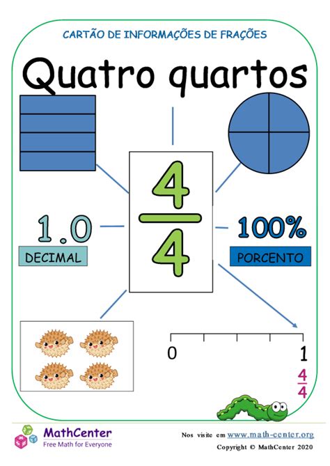 Quarto Ano Páginas De Aprendizagem Reta Numérica Com Frações Math Center