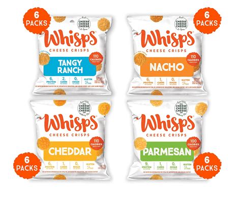 Whisps Cheese Crisps Parmesan Nacho Ranch And Cheddar Cheese Snacks