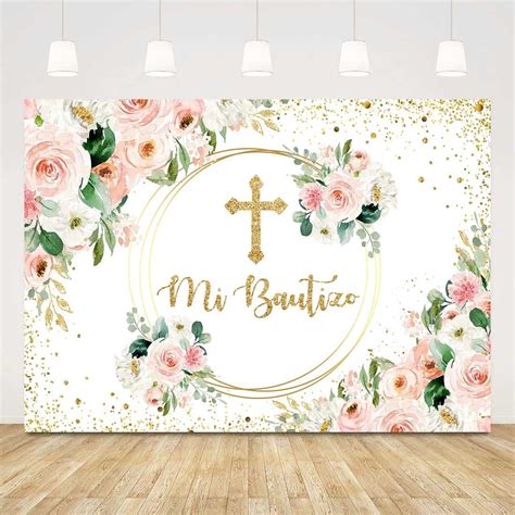 Amazon Lexfvpoo Mi Bautizo Baptism Backdrop 7x5ft First Holy