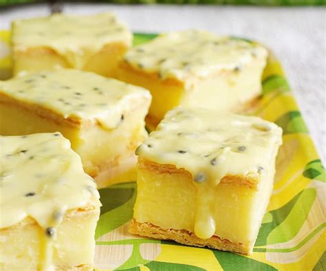 Vanilla Slice With Passionfruit Icing Recipe Recipe Slices Recipes