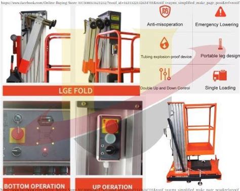 Single Mast Vertical Platform Lift Scissor Lift Ac Power Gtwy