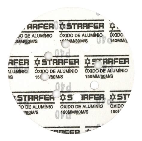 Disco Lixa Velcro Ferro Madeira Mm Gr O Starfer