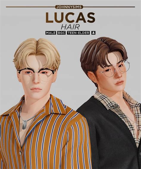 Lucas Hair Johnnysims On Patreon In Sims Hair Male Sims