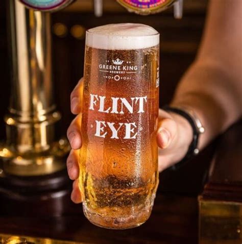 Set 2 X Greene King Silex Eye Blonde Pinte Lunettes 568ml Tout Neuf