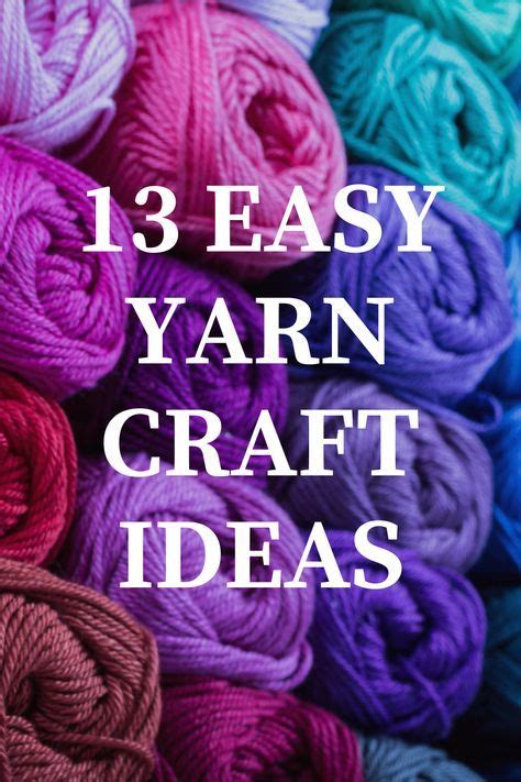 13 Easy Yarn Craft Ideas Diy Crafts With Yarn Easy Yarn Crafts Diy