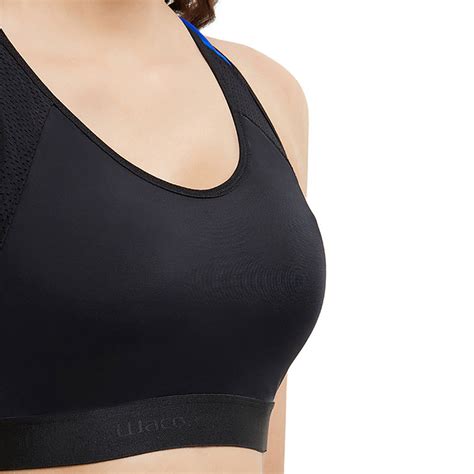 Wacoal Nylon Padded Wireless Sports Bra Ib5083 Blue Buy Wacoal