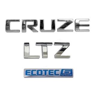 Kit Emblema Cruze Ltz Ecotec Speed Cromado Shopee Brasil