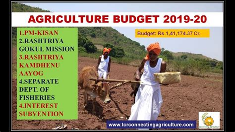 Agriculture Budget 2019 20 Of India Youtube