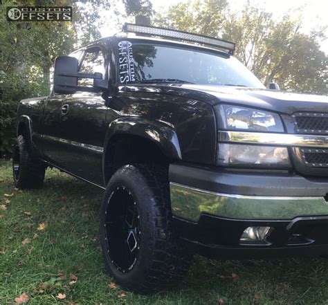 2005 Chevrolet Silverado 1500 Wheel Offset Slightly Aggressive Leveling Kit 279386 Custom