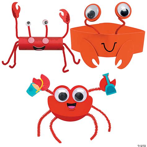 Cute Crab Craft Kit Assortment Makes 36 Oriental Trading