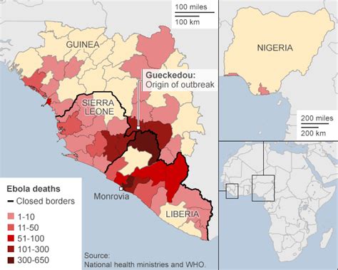 Ebola Mapping The Outbreak Bbc News