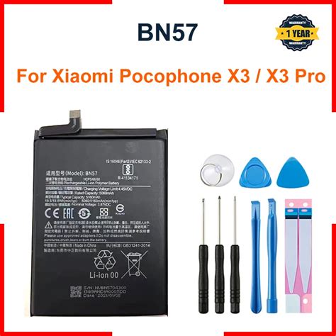 For Xiao Mi Bn Mah Phone Battery For Xiaomi Pocophone X Poco X