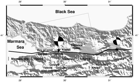 Tectonic Setting Of The Izmit Earthquake Plotted Against Topography