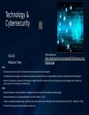 7 2 Final Project Part Two Pptx Technology Cybersecurity IDS 403