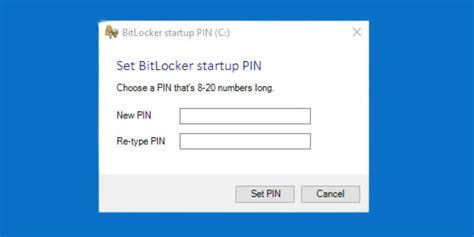 How To Set Bitlocker Pin In Windows Image To U