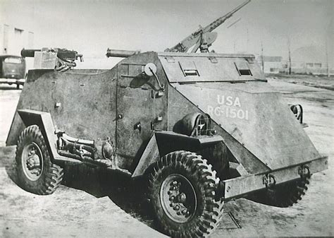 Photo Scout Car S1 American At Rest Date Unknown Note Browning M2