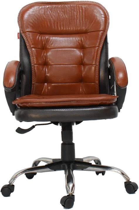 Leatherette Mid Back Executive Revolving Office Chairs At In