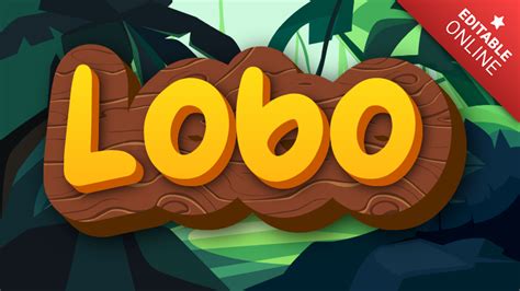 Lobo Comic Book Style Jungle With Wooden Frame Text Effect Generator