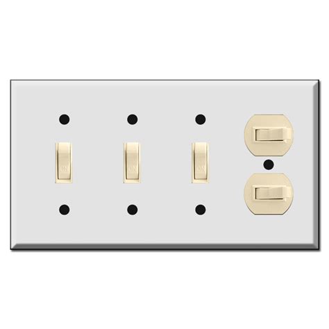 Vertical And Horizontal 3 Toggle Combo Wall Switch Plates