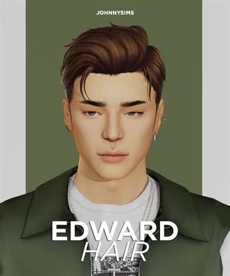 Edward Hair Johnnysims Sims 4 Hair Male Sims Hair Sims 4