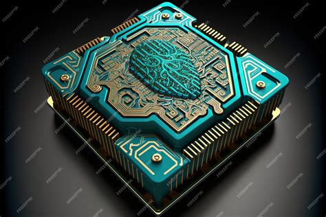 Premium Photo Computing Chip Realism Blue Technology Innovation