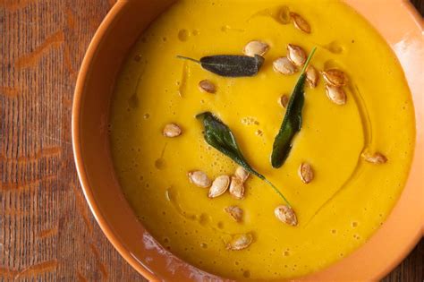 Cheese Pumpkin Soup With Sage And Apple Recipe