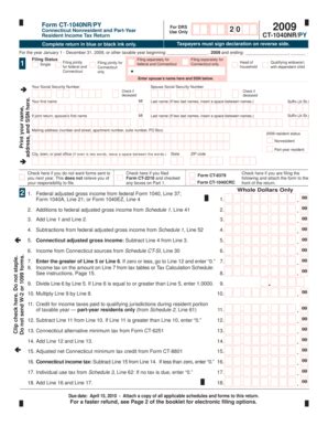 Ct 1040nr Py Fill Online Printable Fillable Blank PdfFiller