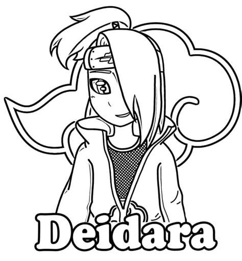 Desenhos De Deidara Bonito Para Colorir E Imprimir Colorironlinecom