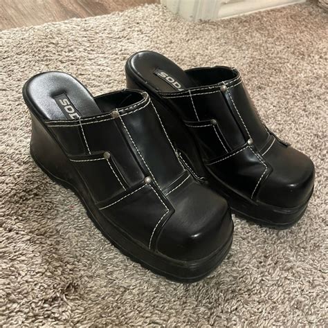 Soda Platform Goth Clogs Gem