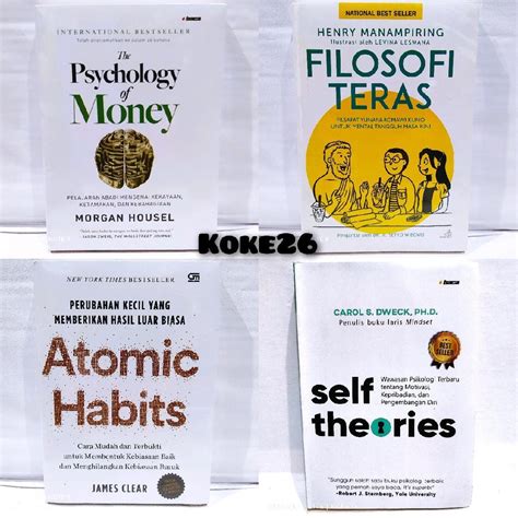 Jual Paket Buku Motivasi Atomic Habits Self Theories The