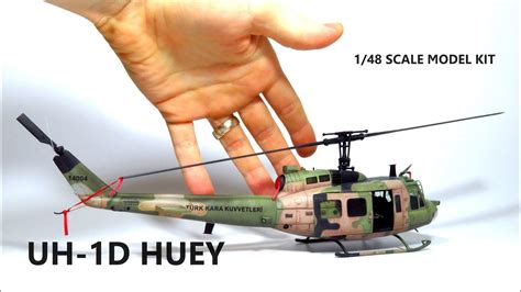 Painting Italeri UH 1D HUEY 1 48 Scale Helicopter Model Build Easy