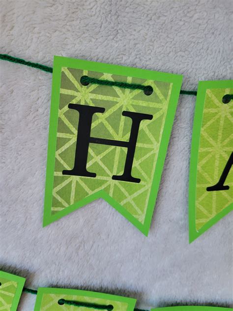 Happy Birthday Banner , Green Birthday Decor, Garland, Party ...