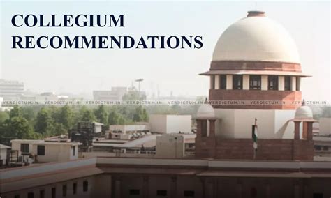 SC Collegium Recommends Elevation Of Two Judicial Officers As Judges Of