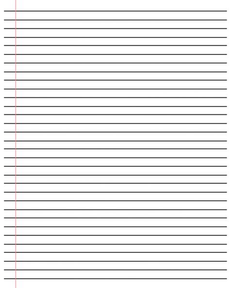 Numbered Lined Paper