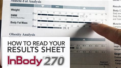 How To Read Your Inbody 270 Results Sheet [updated] Youtube