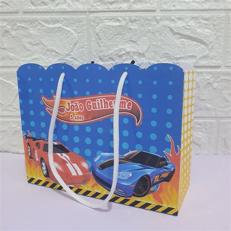 Lembrancinha Para Festa Sacolinha Tema Hot Wheels Elo